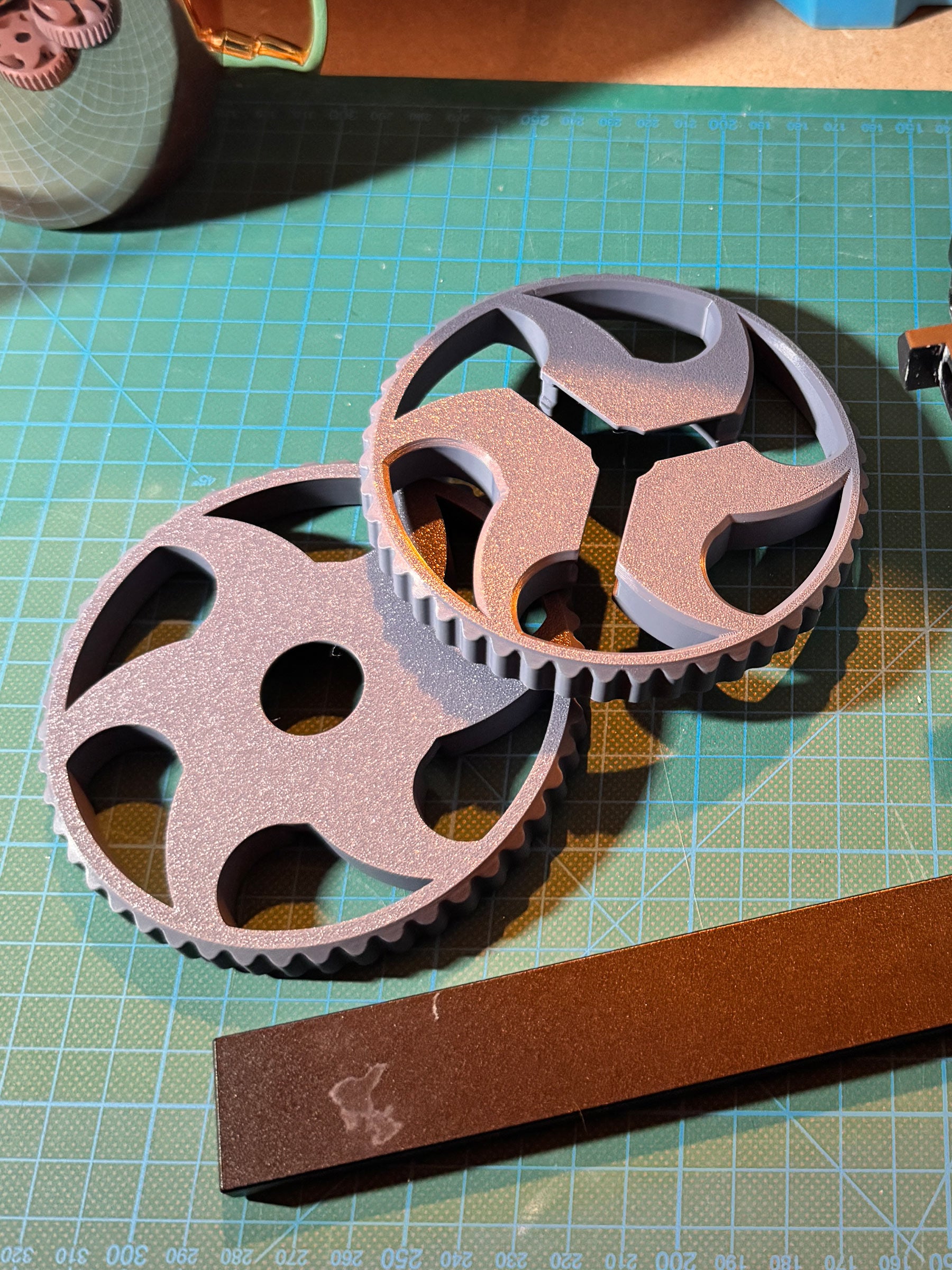 Download - XTool RA2 Rotary Jig - Fixierring und Anschlagring - STL
