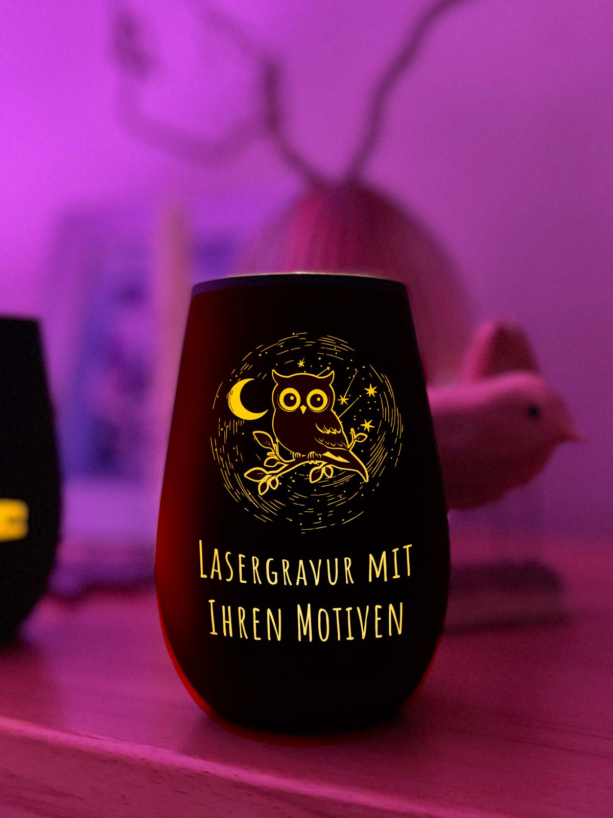 Windlicht / Cocktailglas - personalisierbar mit Lasergravur