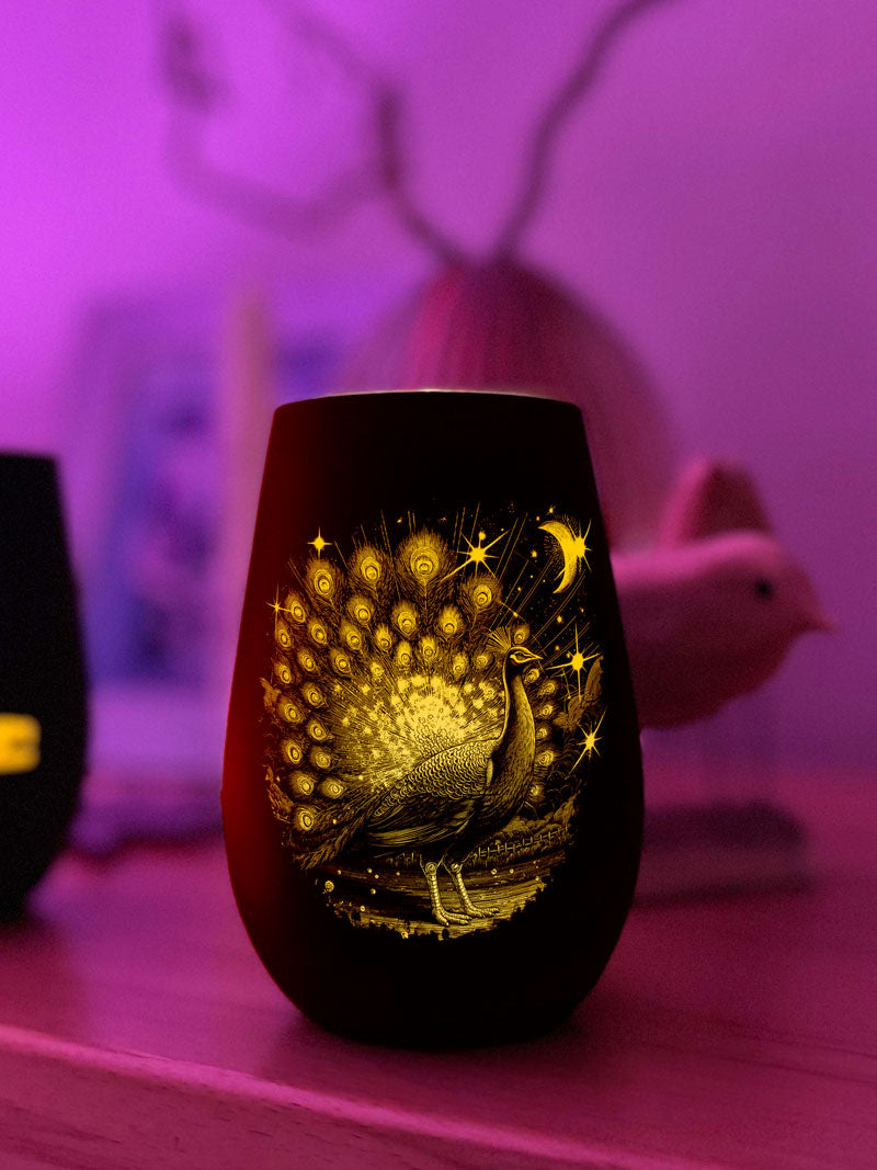 Windlicht - Krafttiere - Pfau