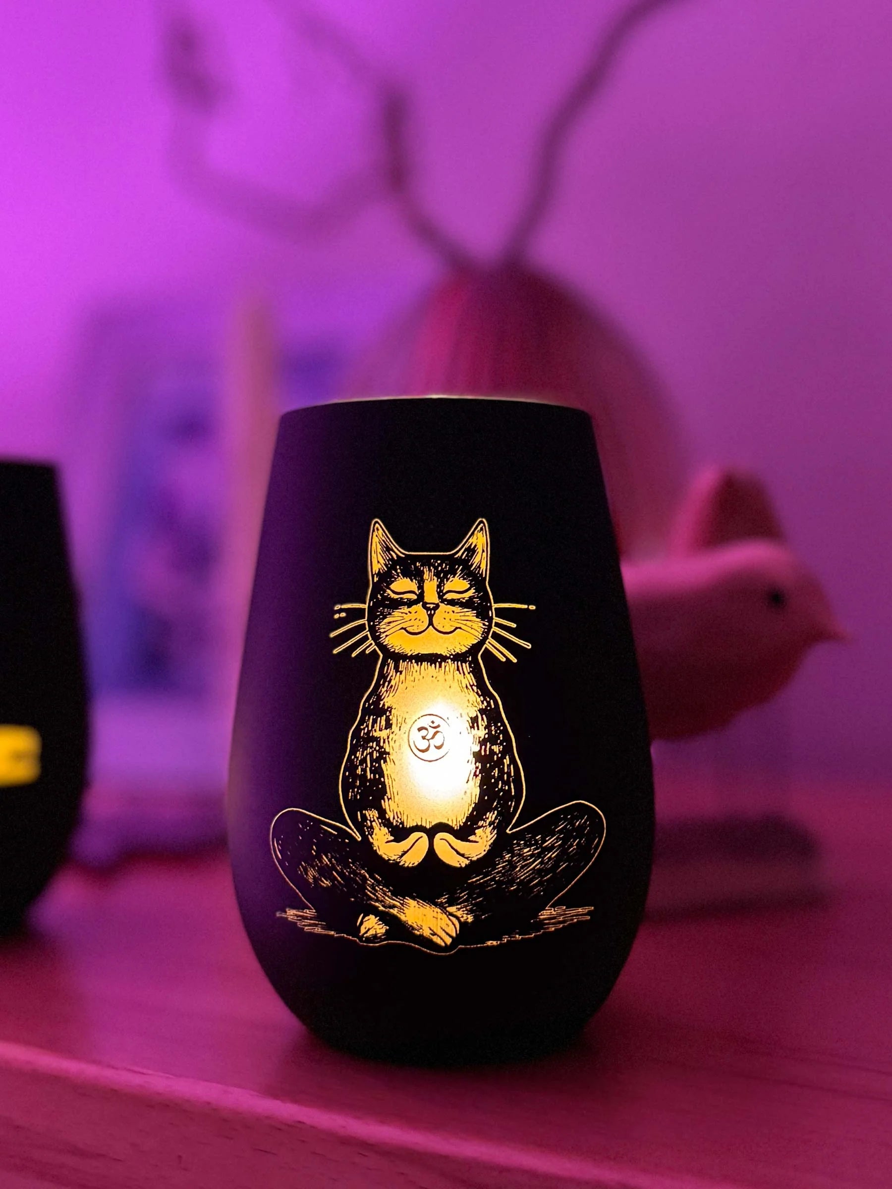 LaserArt - Yoga Katze