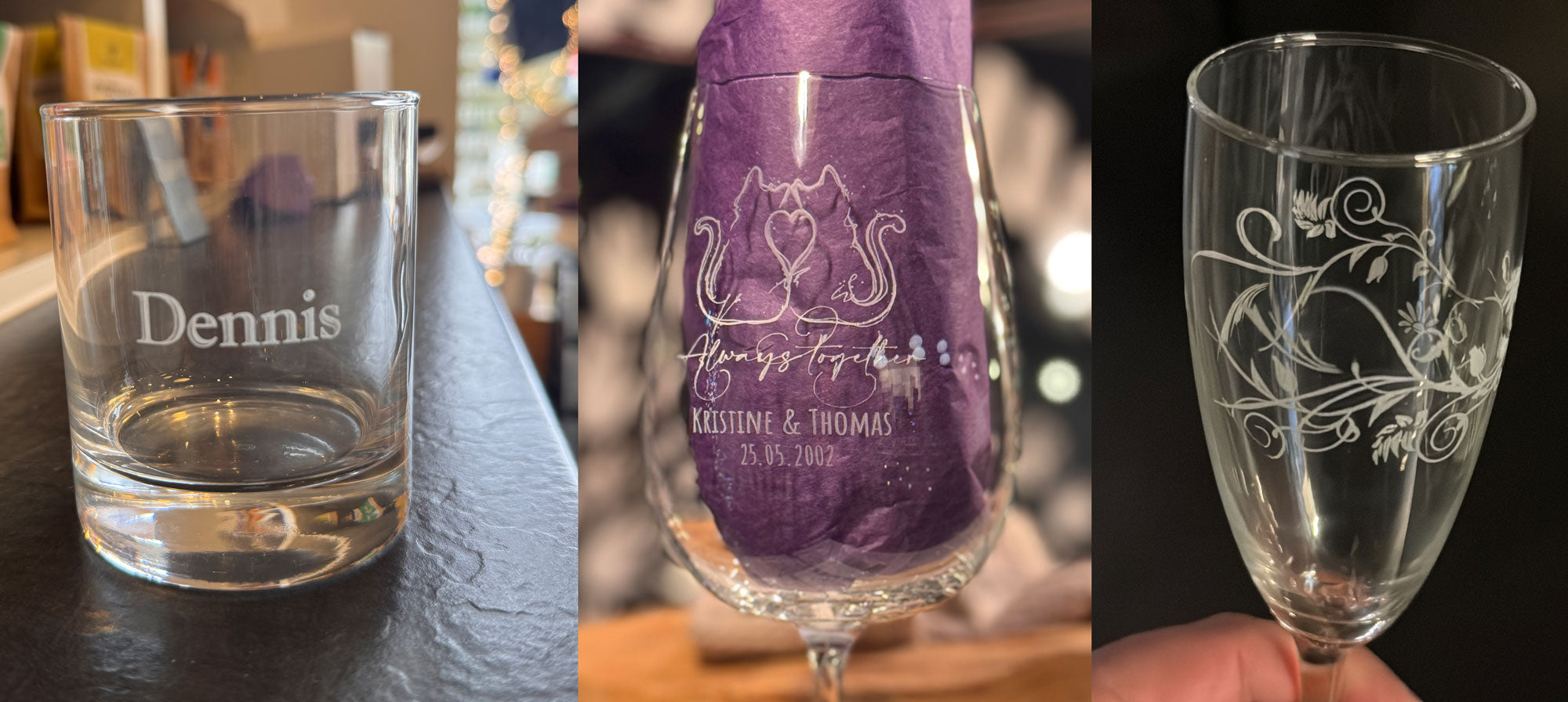 <h1>Sie möchten ein Glas oder mehrere <em>Gläser gravieren</em> lassen?</h1>