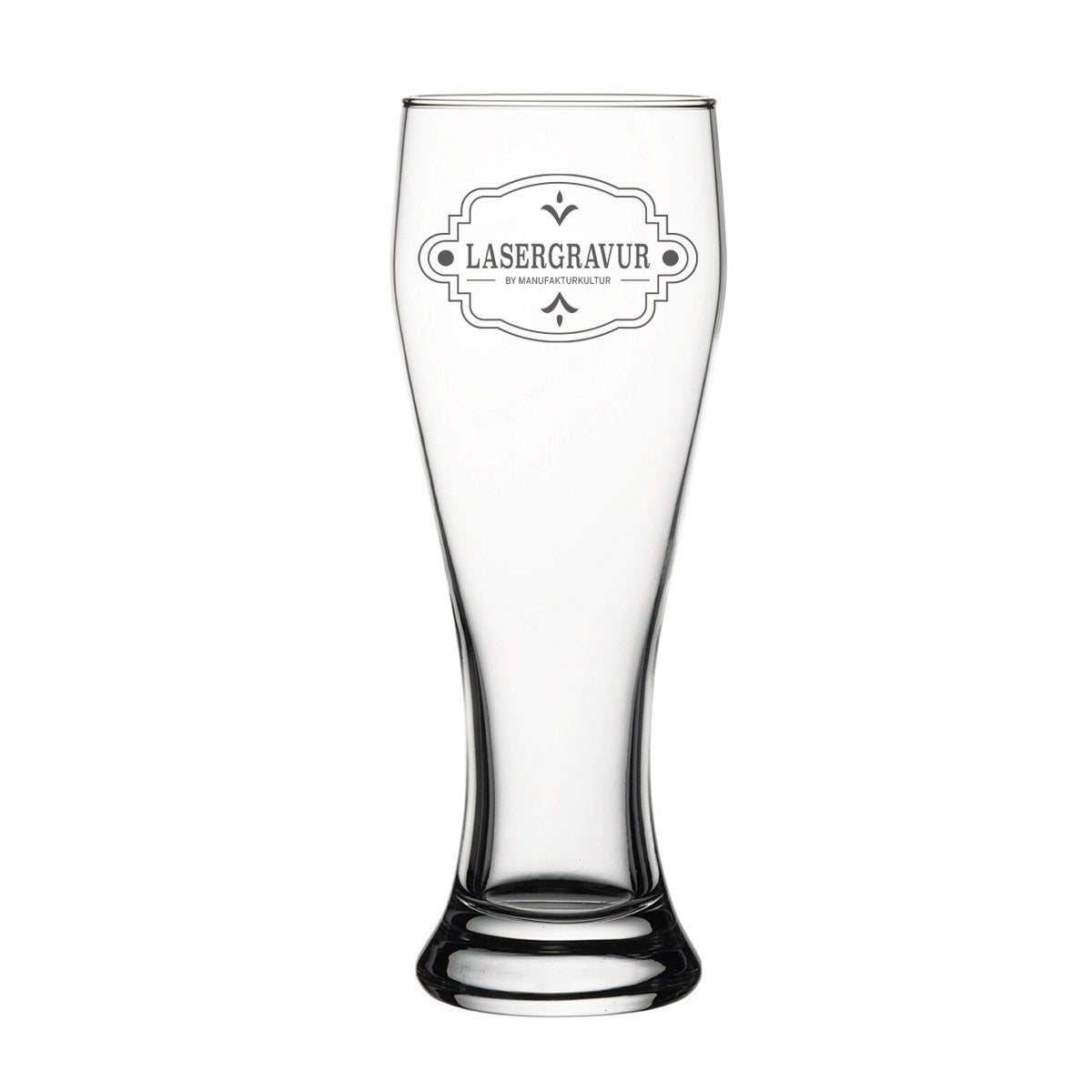 Weizenbierglas mit Lasergravur