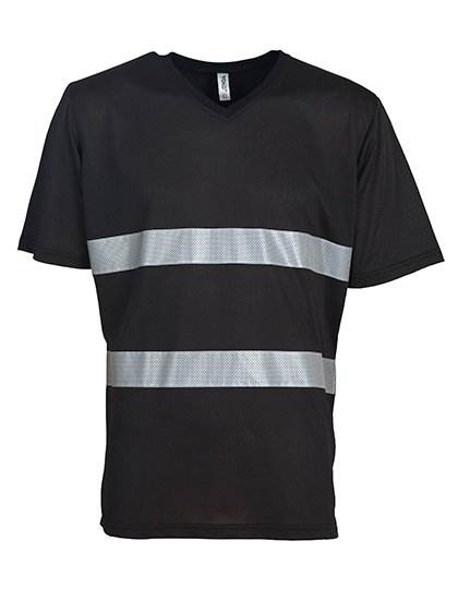 YOKO Hi-Vis Top Cool Super Light V-Neck T-Shirt Herren