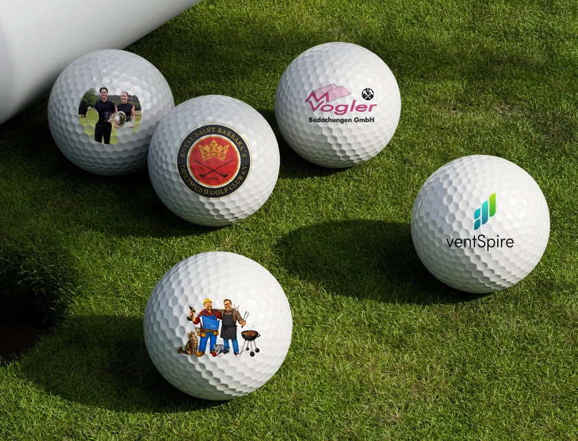 Golfbälle mit eigenem Druck