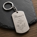 Dog-Tag Schlüsselanhänger aus Edelstahl – mit Wunschgravur