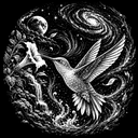 LaserArt – Krafttier Kolibri „Lichtbote“