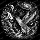 LaserArt – Krafttier Kolibri „Lichtbote“