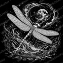 LaserArt – Krafttier Libelle „Mondportal“