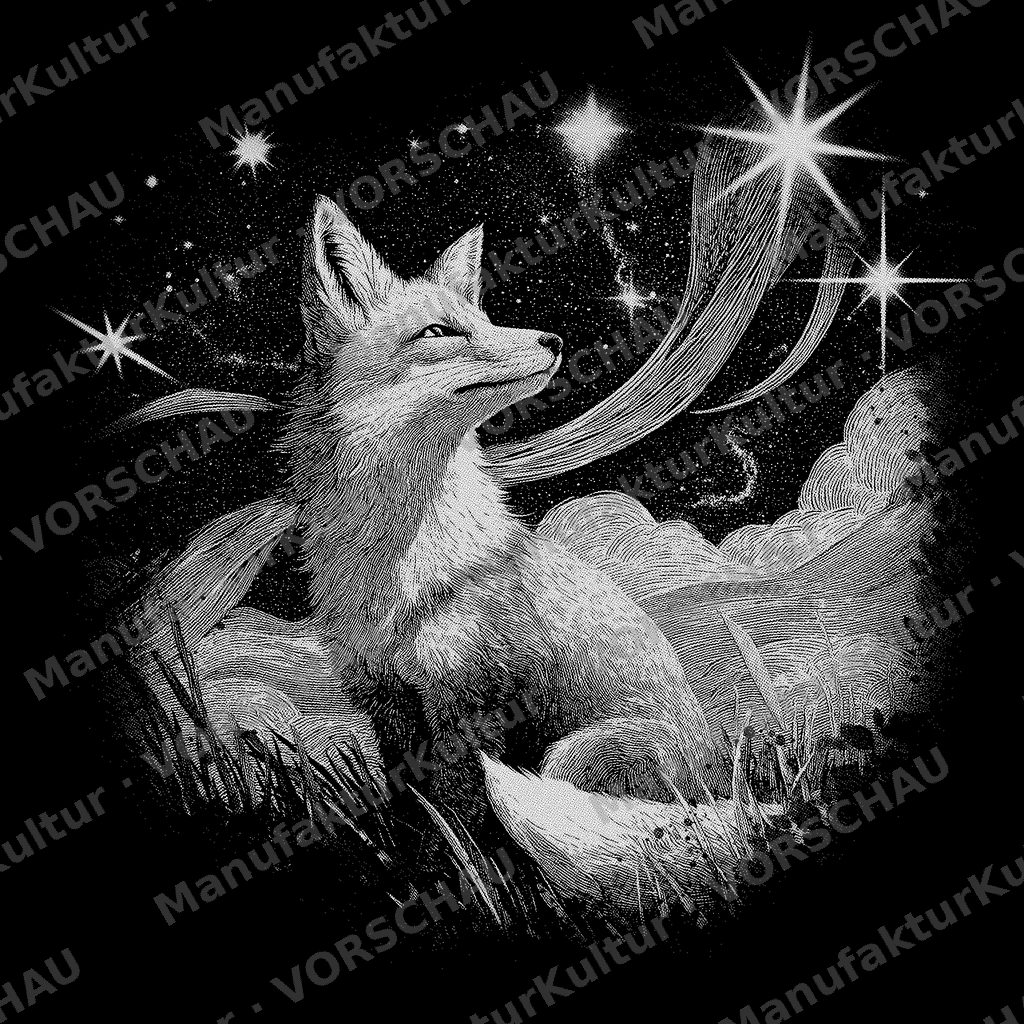 LaserArt – Krafttier Fuchs „Sternenlauscher“