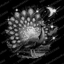 LaserArt – Krafttier Pfau „Himmelskrone“