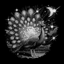 LaserArt – Krafttier Pfau „Himmelskrone“