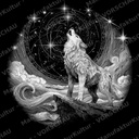 LaserArt – Krafttier Wolf „Mondrufer II“