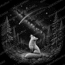 LaserArt – Nachtfuchs „Sternenbogen“