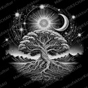 LaserArt – Baum des Lebens „Weltenwurzel“
