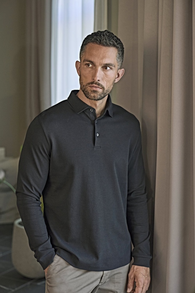 Tee Jays Pima Cotton Long Sleeve Polo Herren