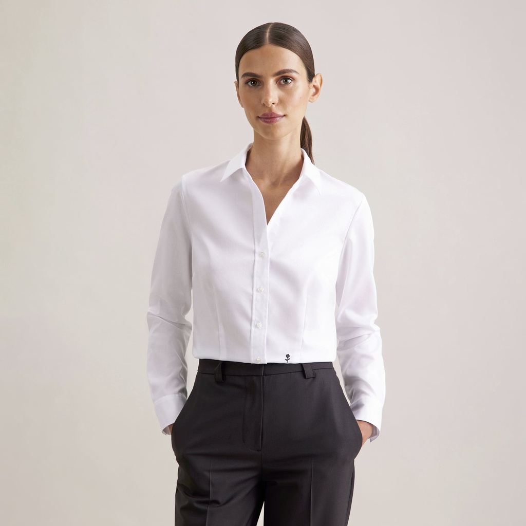 Seidensticker Blouse Slim Fit Fine Twill Longsleeve Damen