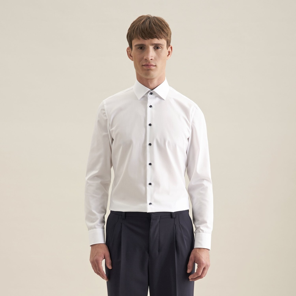 Seidensticker Shirt Poplin Shaped Fit Long Sleeve Herren