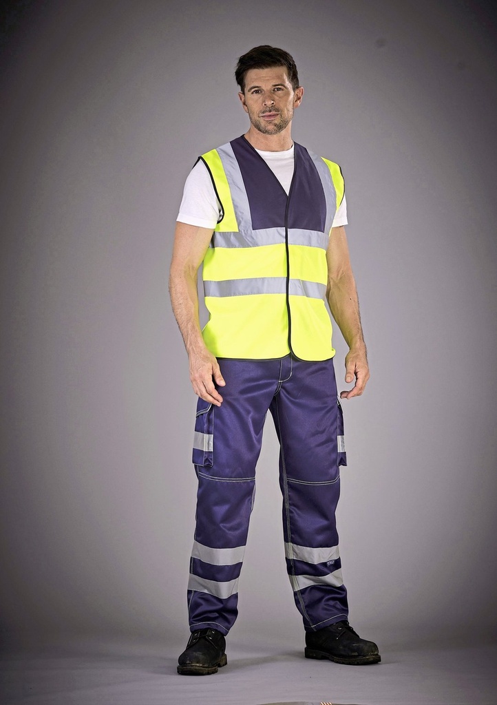 YOKO Hi-Vis Cargo Trousers With Knee Pad Pockets Herren
