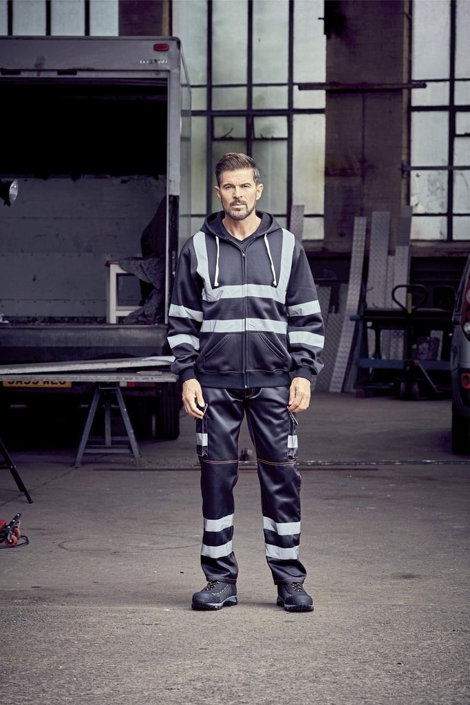 YOKO Hi-Vis Zip Hoodie Herren – YK07