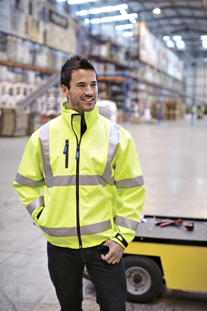 YOKO Hi-Vis 2 Bands & Braces Softshell Jacket Herren