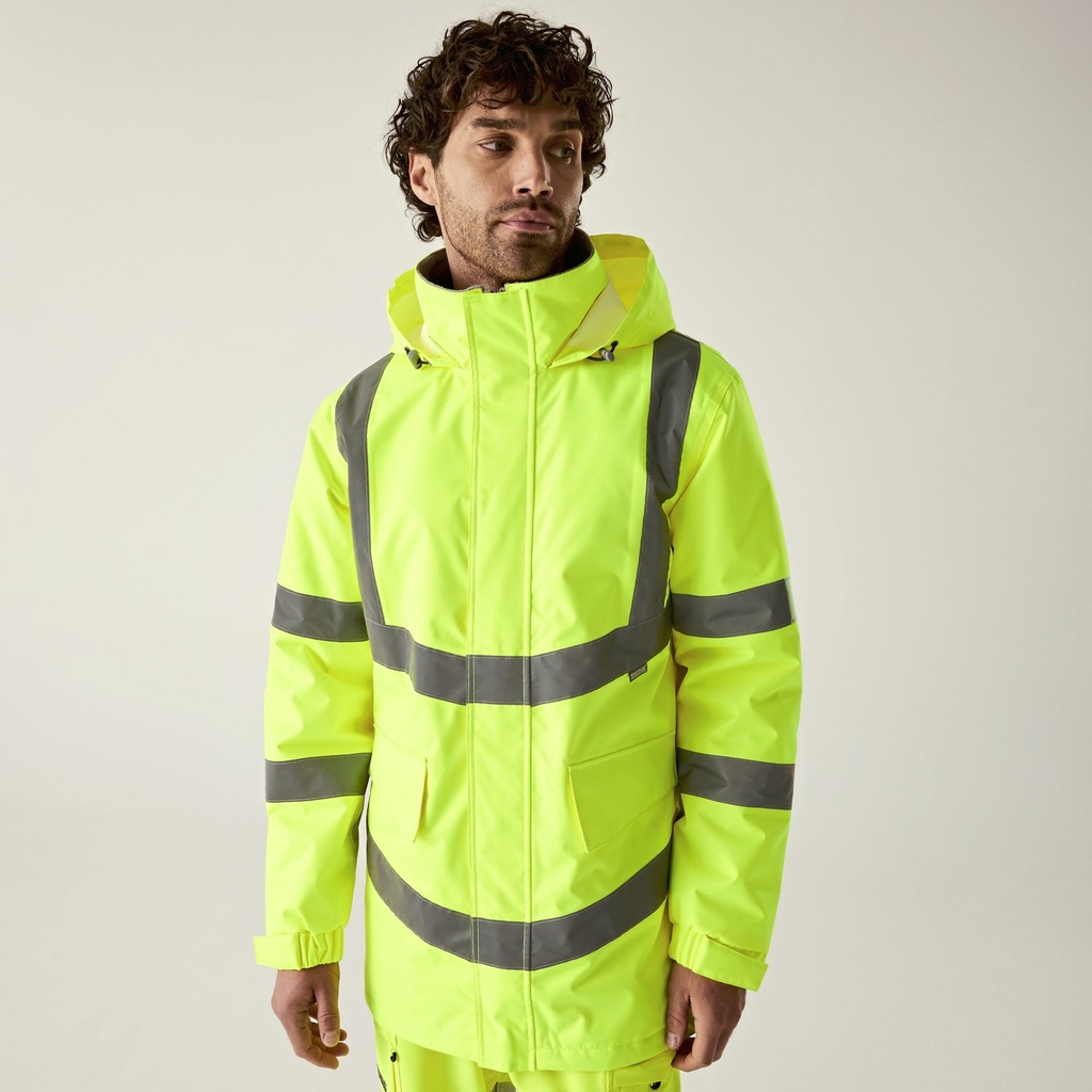 Regatta High Visibility Hi-Vis Pro Contract Dover Parka Jacket Herren