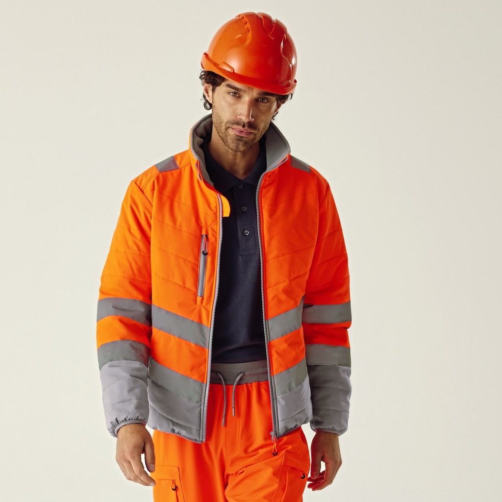 Regatta High Visibility Hi-Vis 2-Tone Thermal Baffle Jacket Herren