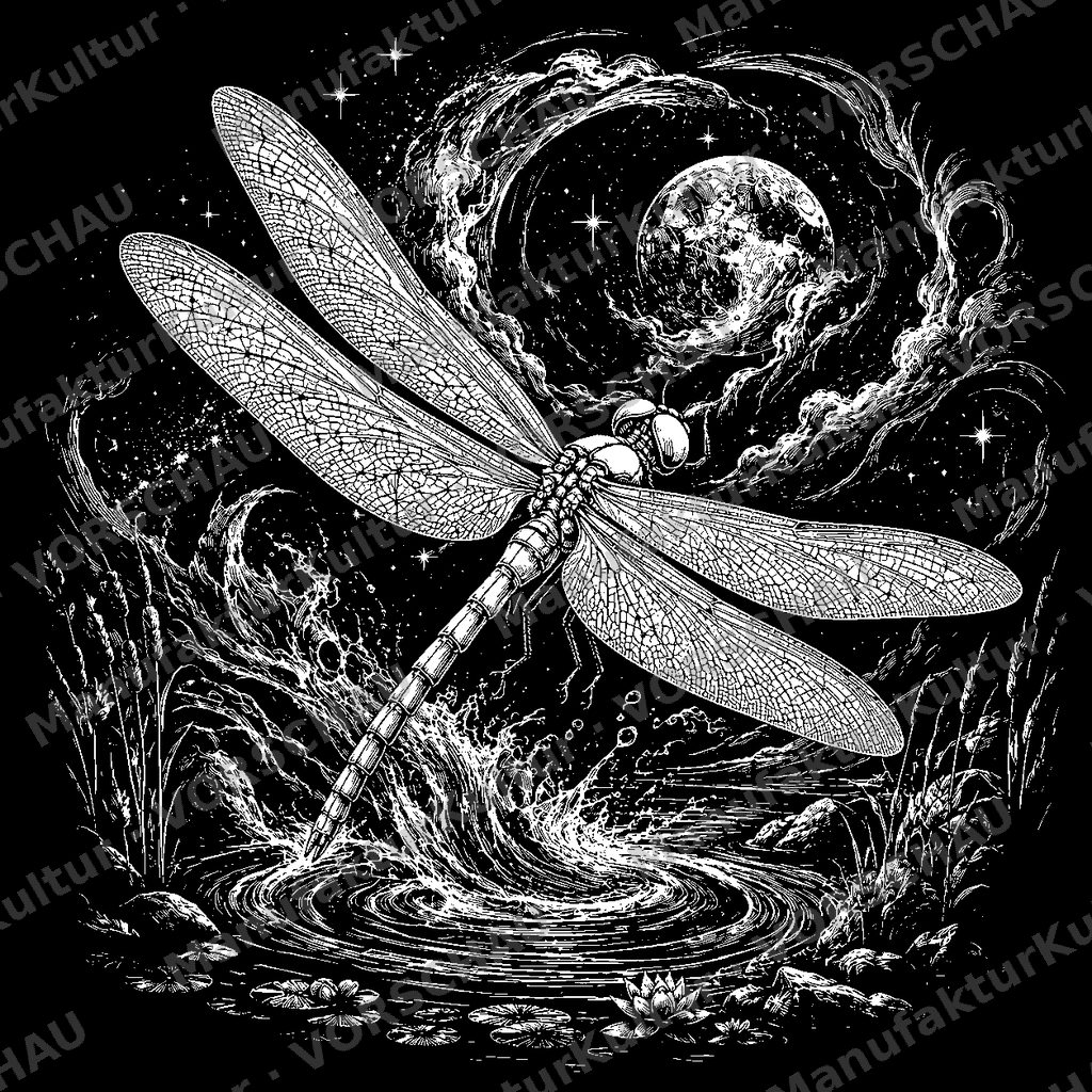LaserArt – Krafttier Libelle „Mondportal“