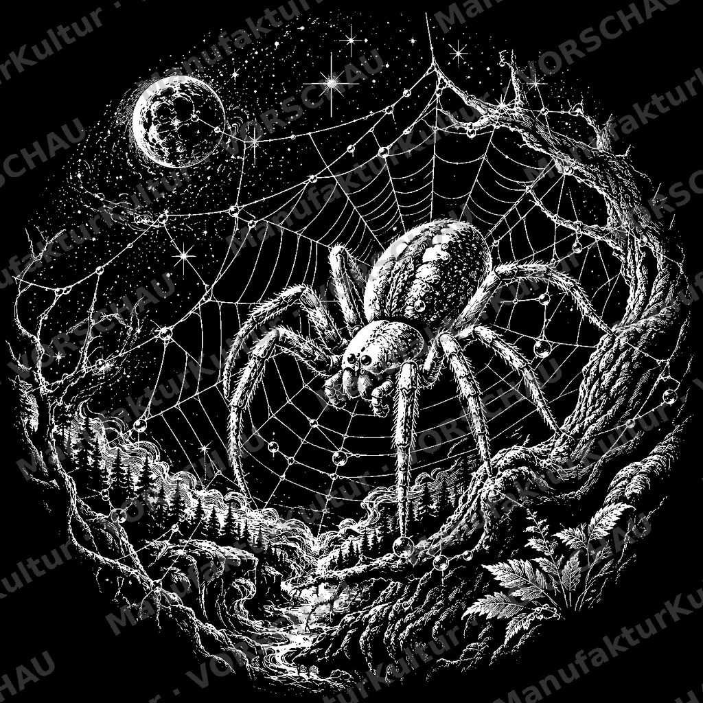 LaserArt – Krafttier Spinne „Sternenweberin“