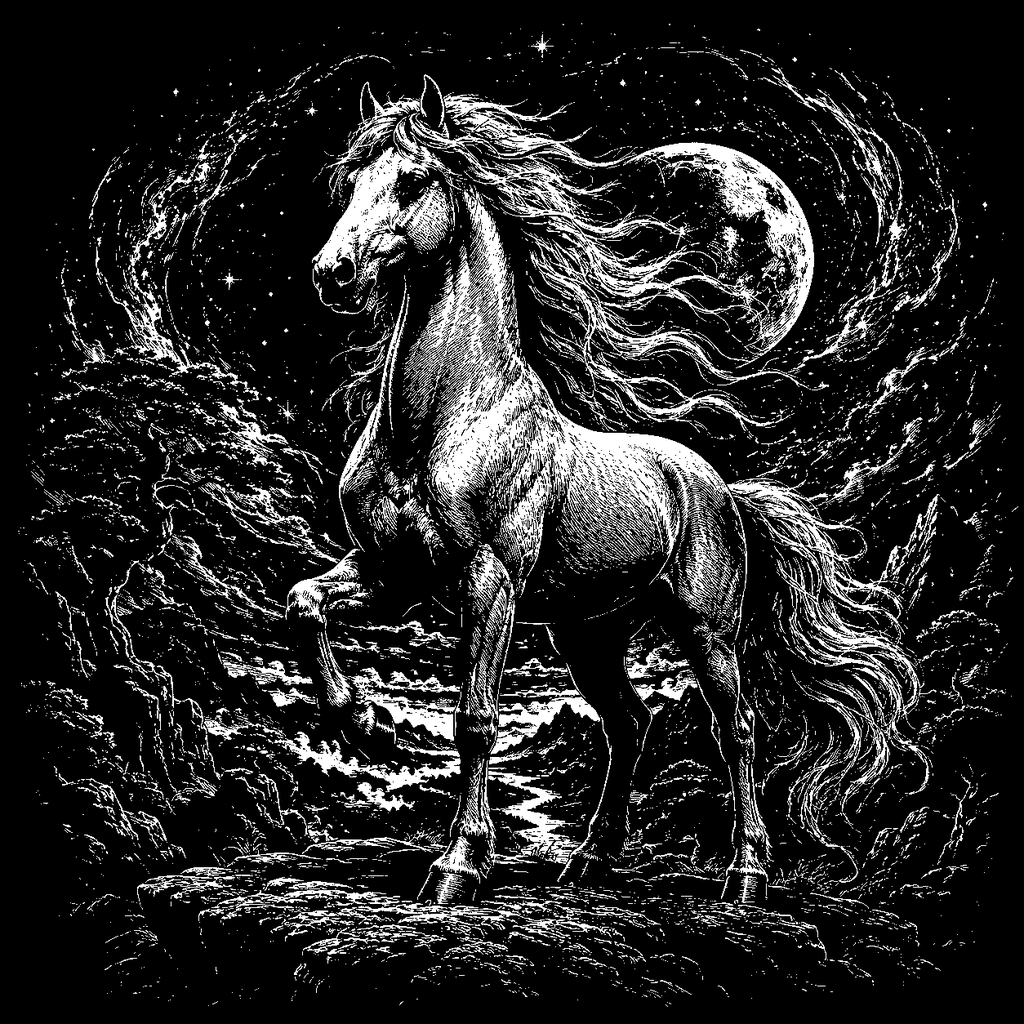 LaserArt – Krafttier Pferd „Windseele“