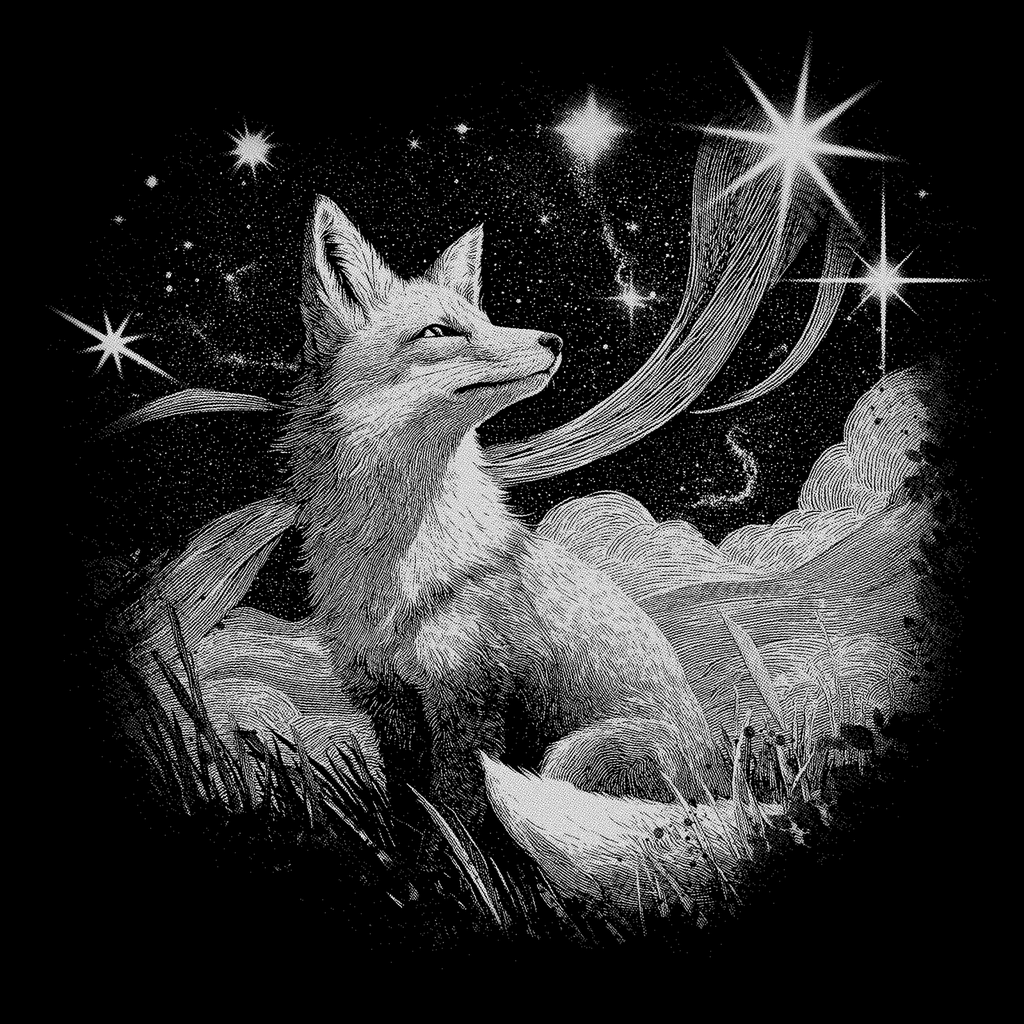 LaserArt – Krafttier Fuchs „Sternenlauscher“