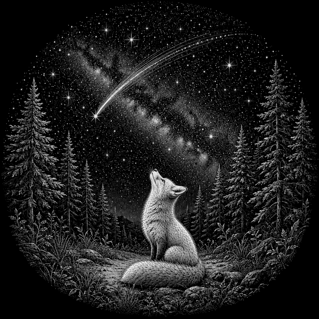 LaserArt – Nachtfuchs „Sternenbogen“