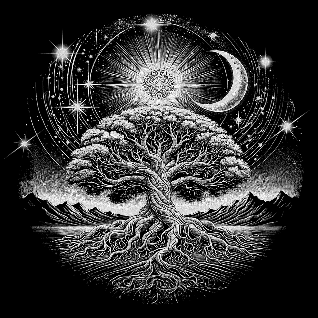 LaserArt – Baum des Lebens „Weltenwurzel“